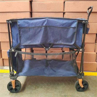Capacidad de carga grande del carro doble de Decker Collapsible Handle Folding Trolley