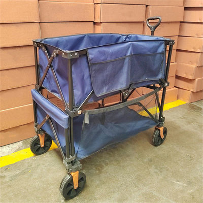Capacidad de carga grande del carro doble de Decker Collapsible Handle Folding Trolley