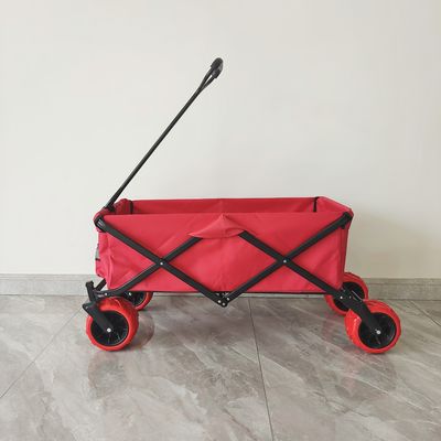 70KG Capacidad Carreta de campamento al aire libre Ruedas grandes Carruaje deslizante de playa plegable