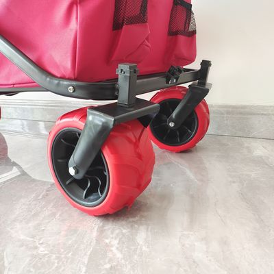 70KG Capacidad Carreta de campamento al aire libre Ruedas grandes Carruaje deslizante de playa plegable