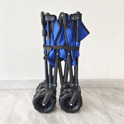 Camping Gran espacio plegable carro de playa con ruedas anchas ajustables