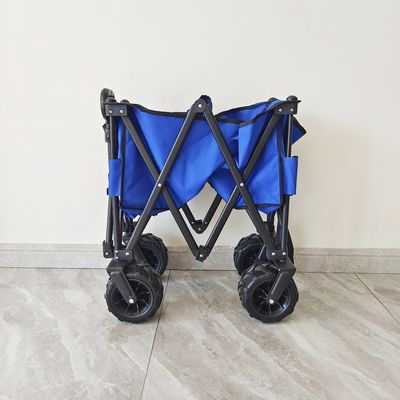 Camping Gran espacio plegable carro de playa con ruedas anchas ajustables
