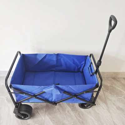 Carro de playa plegable para acampar al aire libre con freno de banda ruedas anchas PU