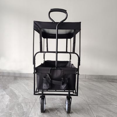 Vehículo plegable plegable con techo extraíble Vehículo plegable utilitario con ruedas giratorias de 360 grados