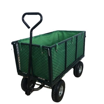 Manejo de materiales sin esfuerzo con un carrito de malla de jardín y un solo mango