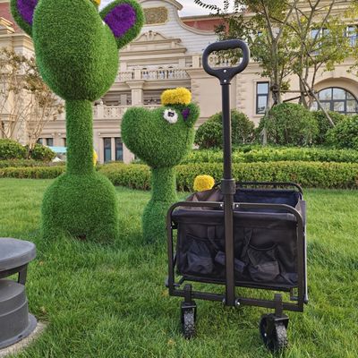 Trolley de vagón plegable de acero con ruedas de PVC de 5 pulgadas